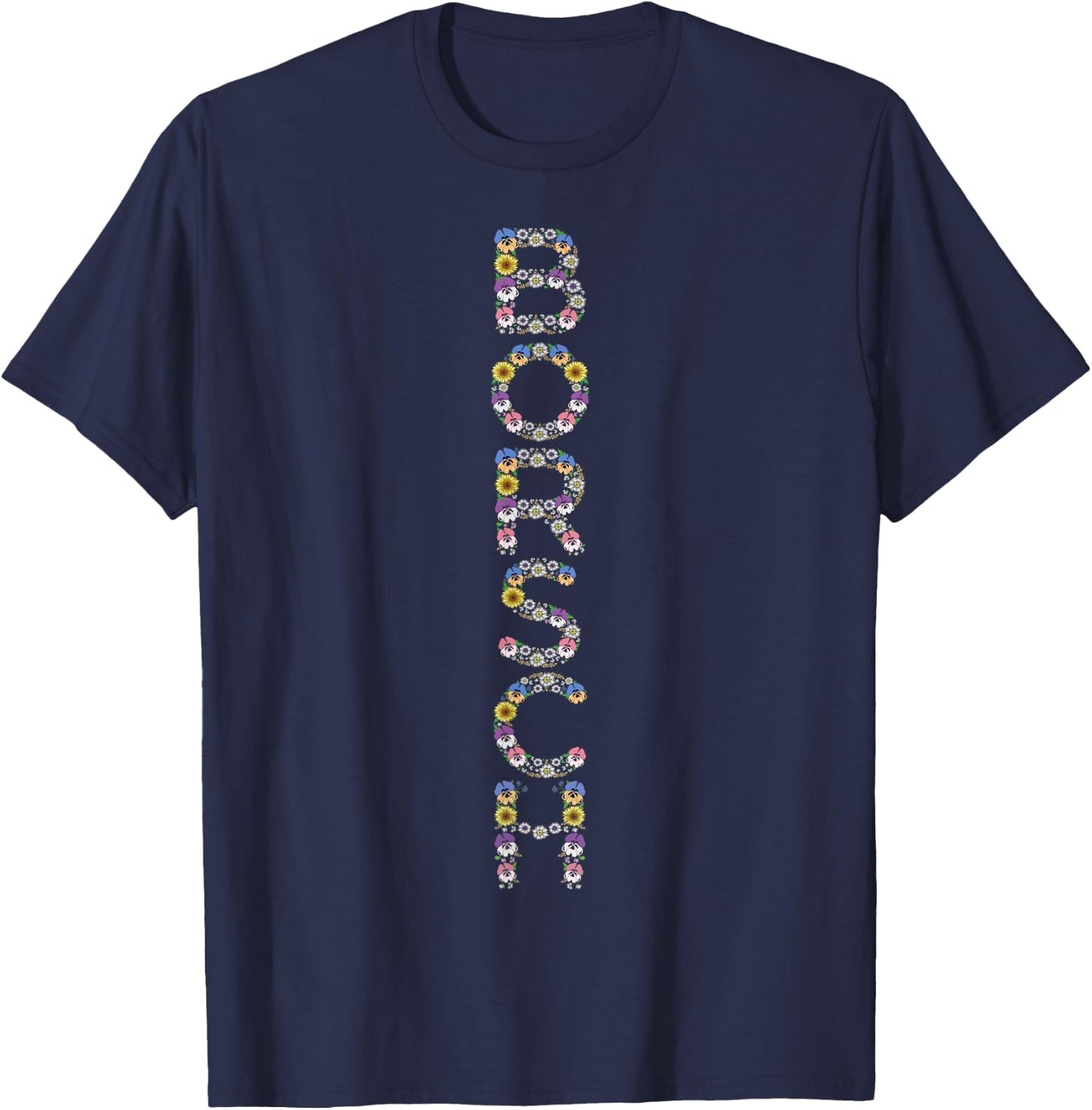 Borsch Funny Ukraine Food Floral Ukrainian Vyshyvanka Style T-Shirt - T-Shirt | Navy