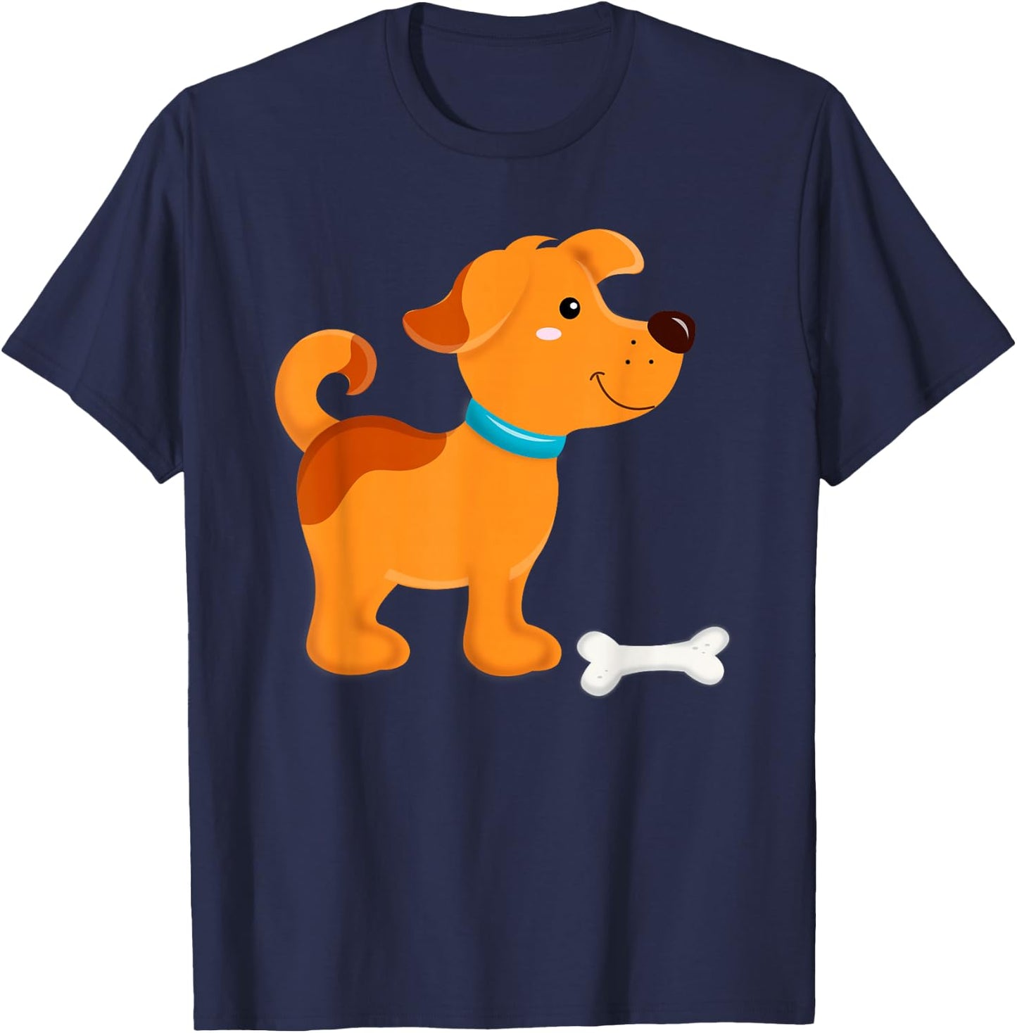 Puppy Boys Girls Dog Baby Children T-Shirt - T-Shirt | Navy