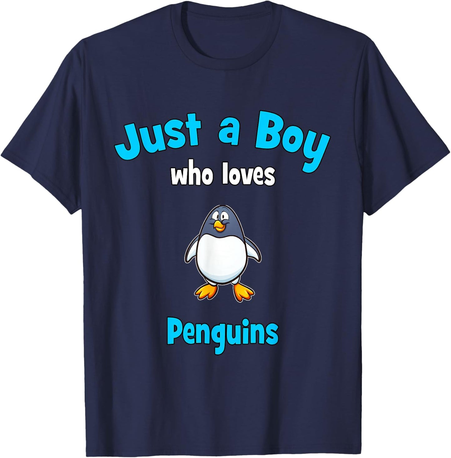 Penguin Shirt for Boys | Children's Penguin T-Shirt - T-Shirt | Navy