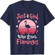 Flamingo Just a Girl Who Loves Flamingos T-Shirt - T-Shirt | Navy