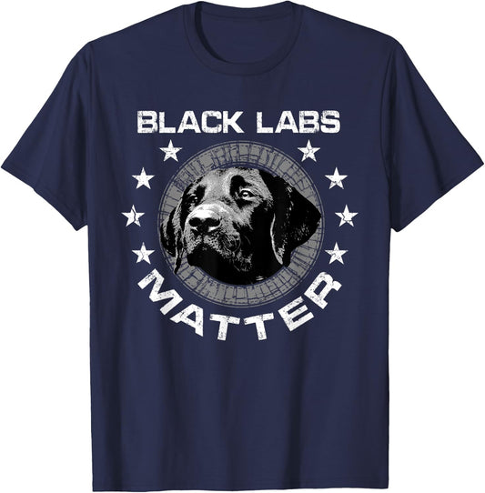 Funny Black Labs Matter Gift Kids | Best Labrador Dog Lovers T-Shirt - T-Shirt | Navy
