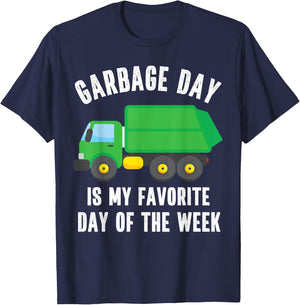Garbage Day is my Favorite Day of the Week Garbage Truck T-Shirt - T-Shirt | Navy