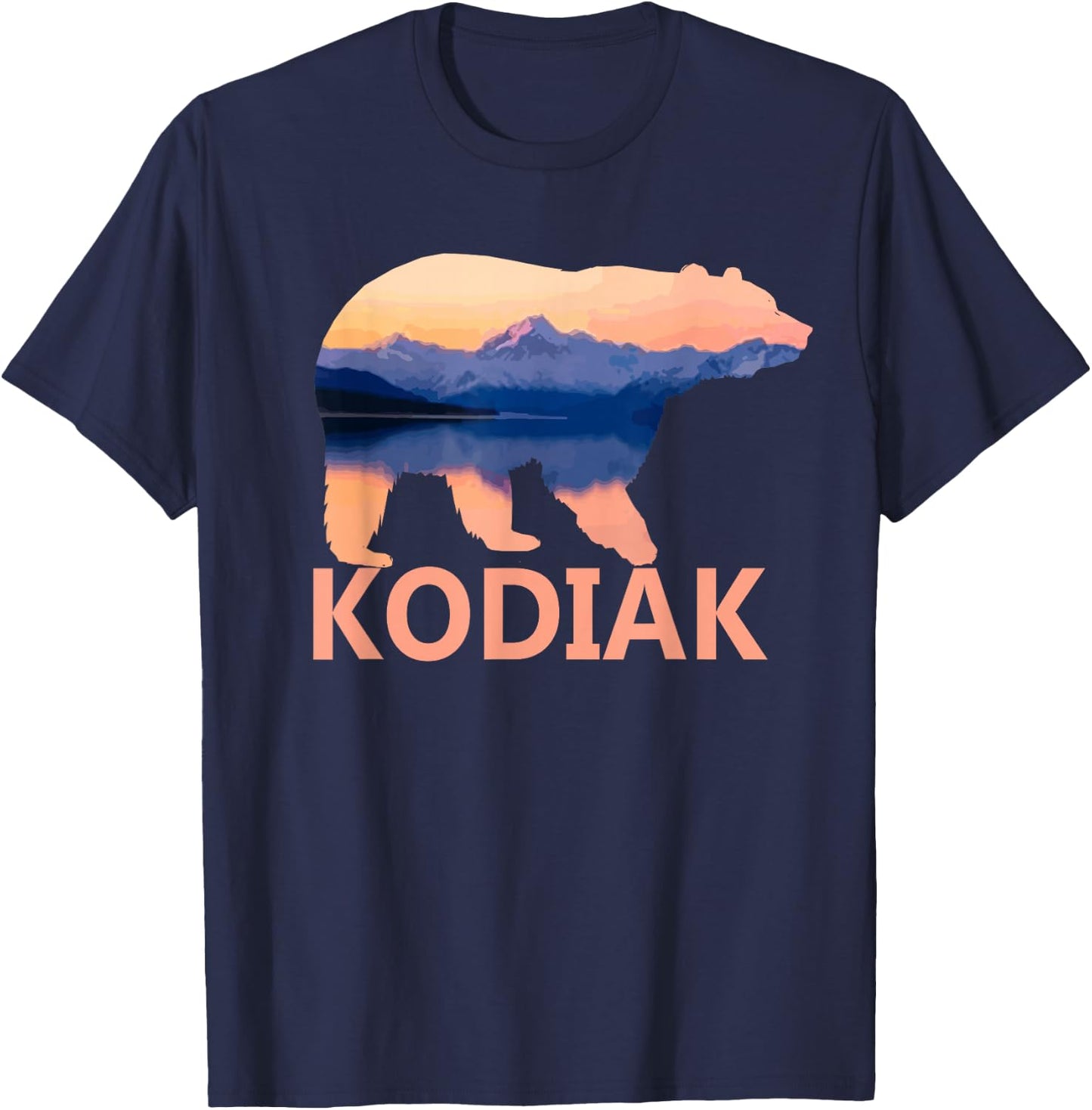 Kodiak Alaska Bear Nature Camping Outdoor Souvenir Gift T-Shirt - T-Shirt | Navy