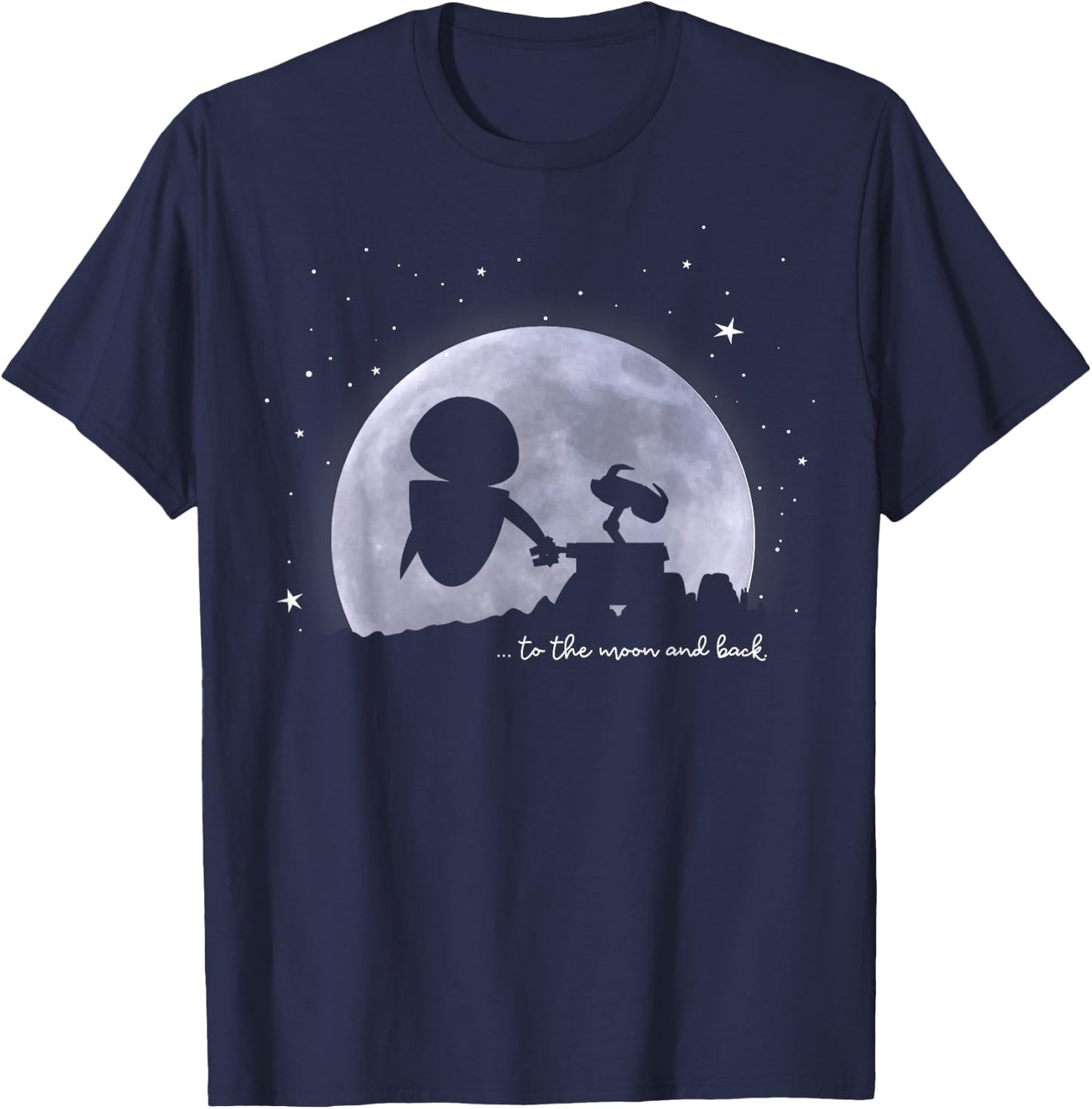 Disney Pixar Wall-E & Eve To The Moon And Back T-Shirt - T-Shirt | Navy