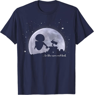 Disney Pixar Wall-E & Eve To The Moon And Back T-Shirt - T-Shirt | Navy