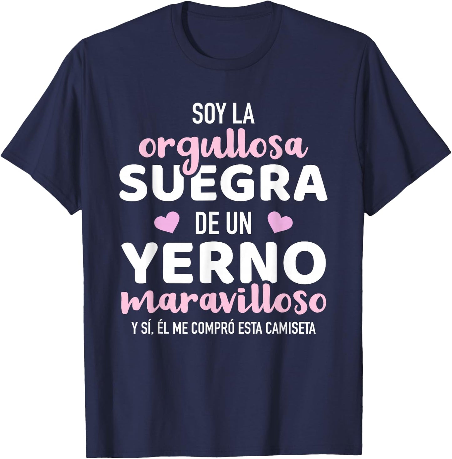 Orgullosa suegra de un yerno maravilloso T-Shirt - T-Shirt | Navy