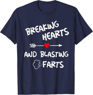 Breaking Hearts And Blasting Farts T-Shirt - T-Shirt | Navy