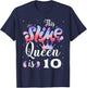 Slime queen 10th birthday - This Slime Queen Is 10 Years T-Shirt - T-Shirt | Navy