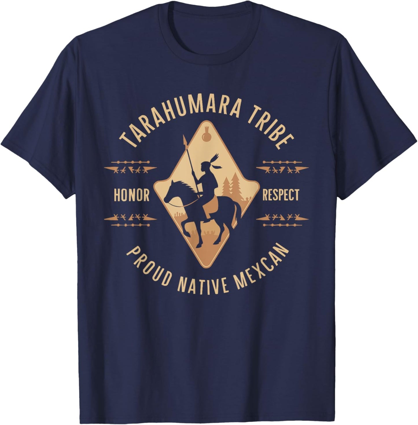 Indigenous People Mexico Native American Tarahumara Tribe T-Shirt - T-Shirt | Navy