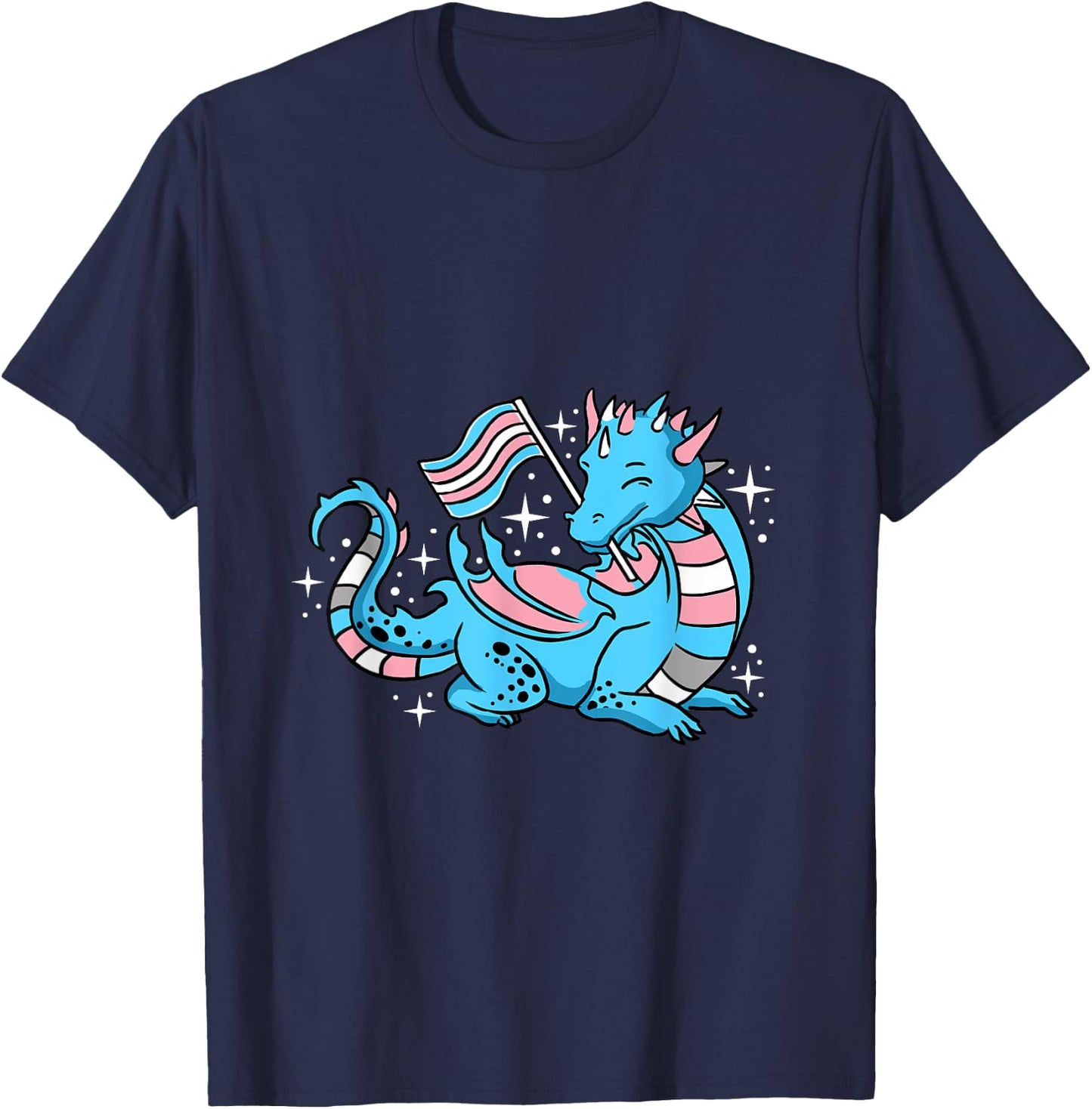 Trans Pride Dragon T-Shirt - T-Shirt | Navy