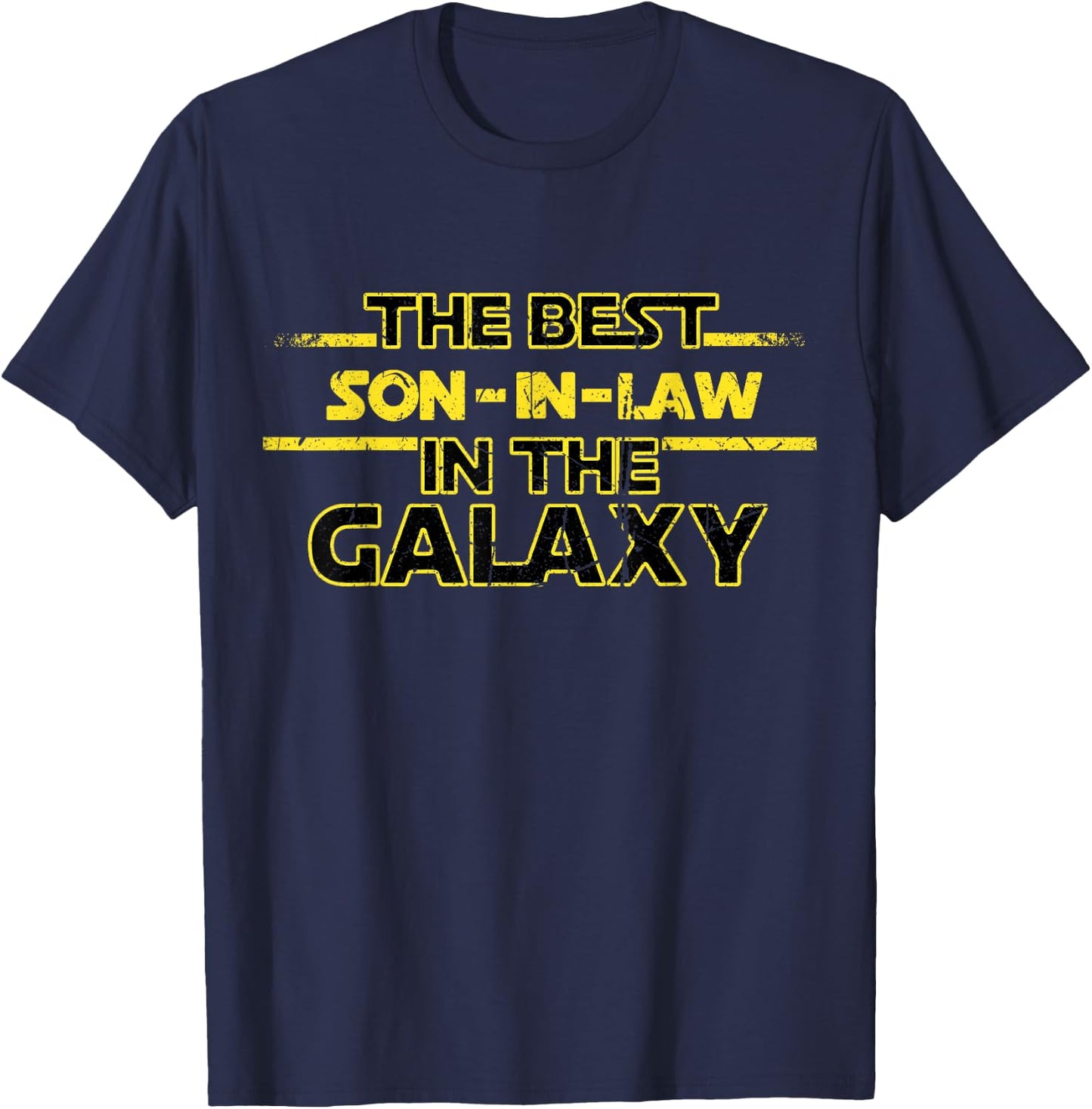 Best Son in Law in Galaxy Wedding Gift Son in Law T-Shirt - T-Shirt | Navy