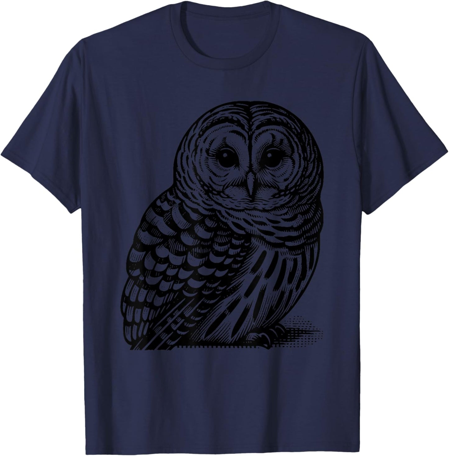 Barred Owl Bird Watching Nature Lover T-Shirt - T-Shirt | Navy