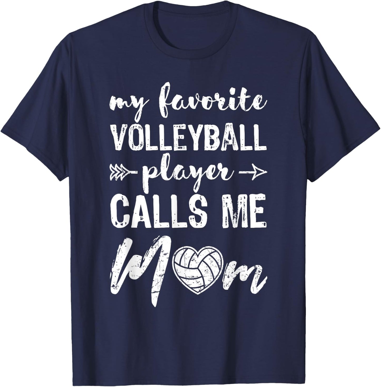 Volleyball Mom Volleyball-Player Volleyball Ball Gift T-Shirt - T-Shirt | Navy