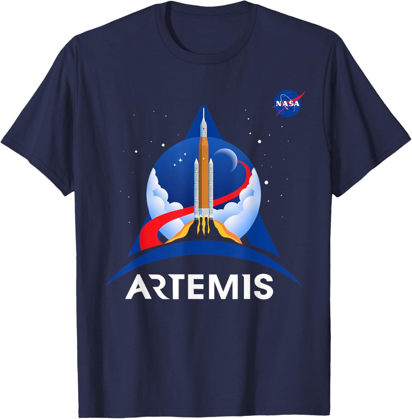 NASA Artemis Mission SLS T-Shirt - T-Shirt | Navy