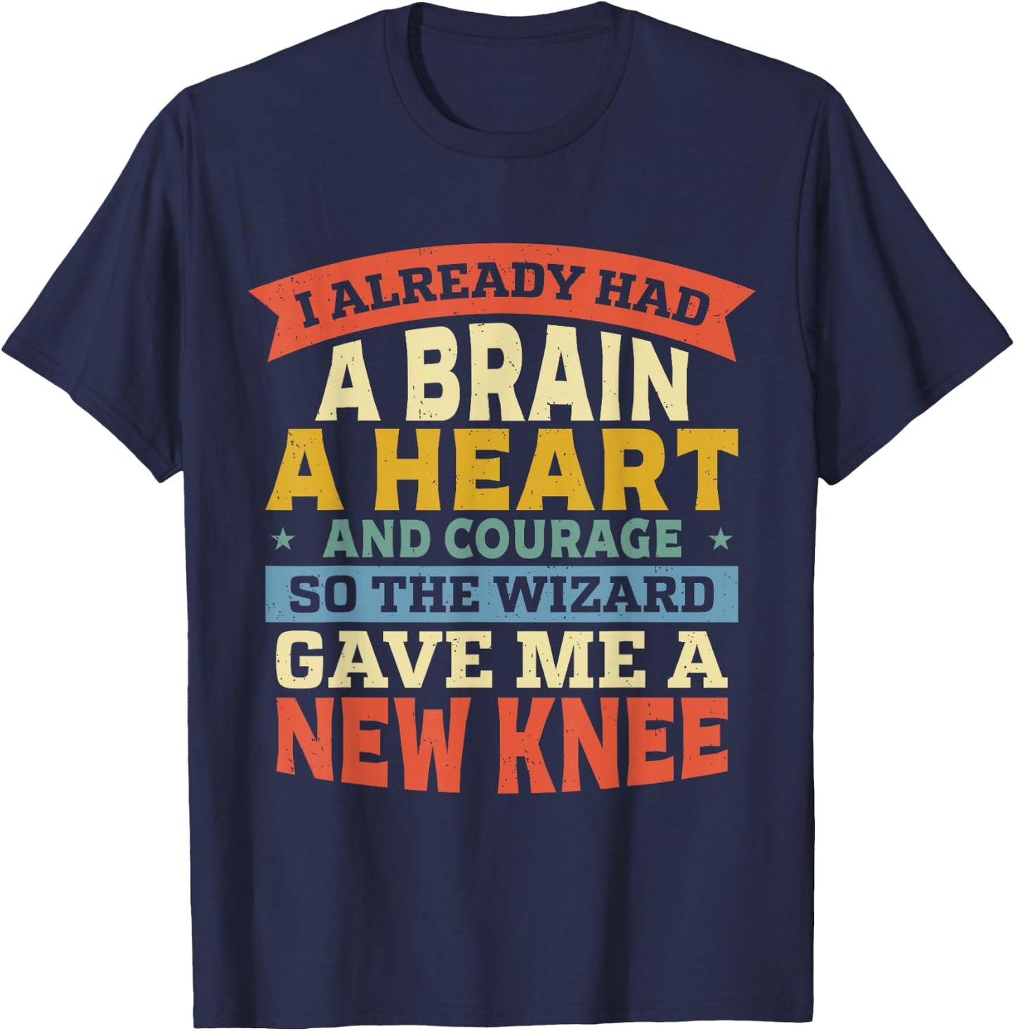 Funny Knee Surgery Recovery Knee Replacement Recovery , Small, Black T-Shirt - T-Shirt | Navy