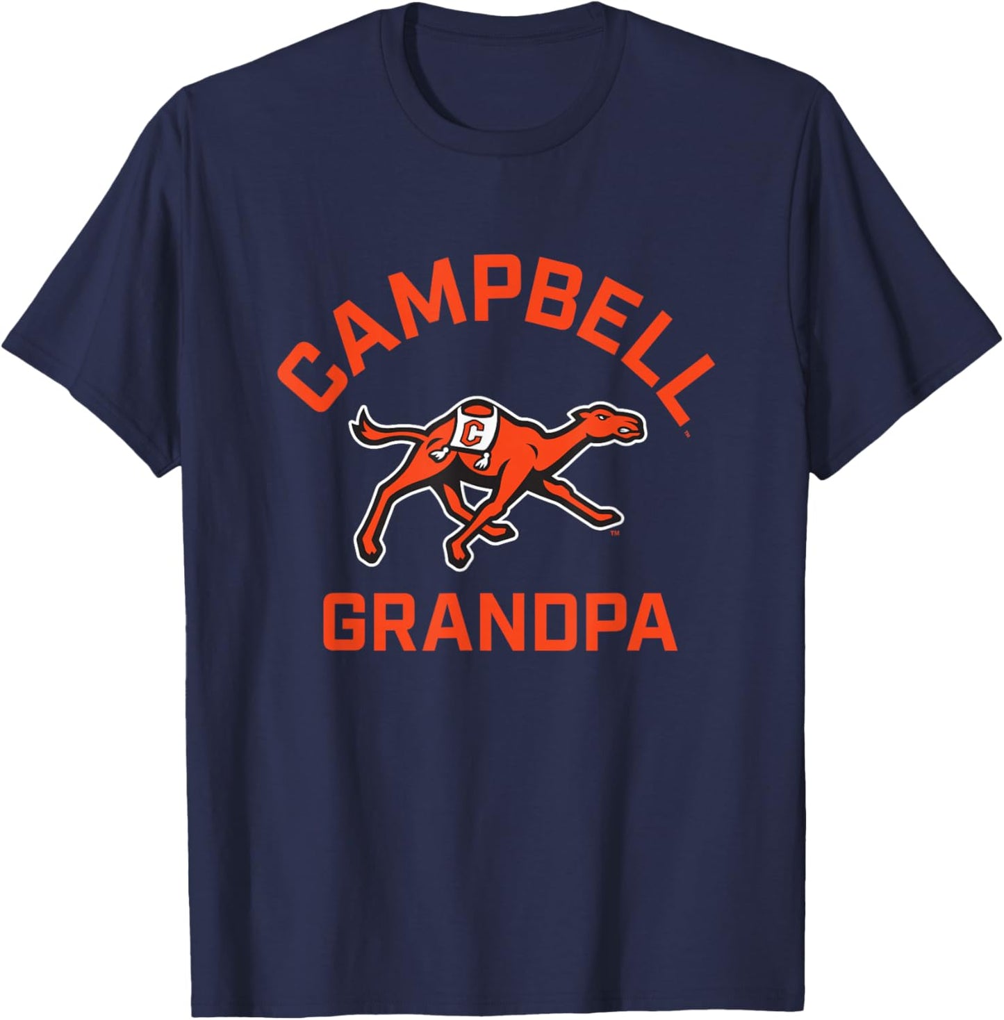 Campbell University Fighting Camels Arched Grandpa T-Shirt - T-Shirt | Navy