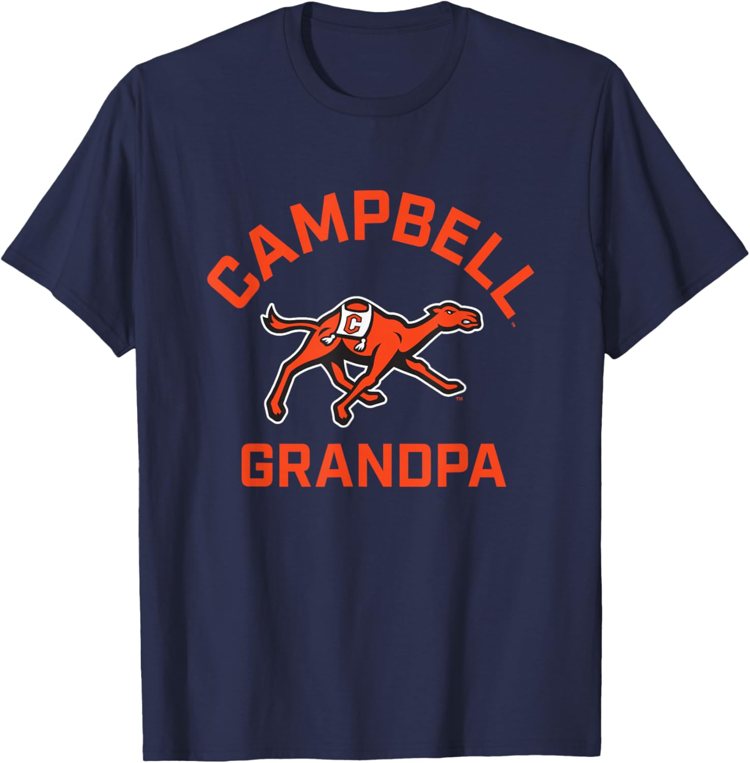 Campbell University Fighting Camels Arched Grandpa T-Shirt - T-Shirt | Navy