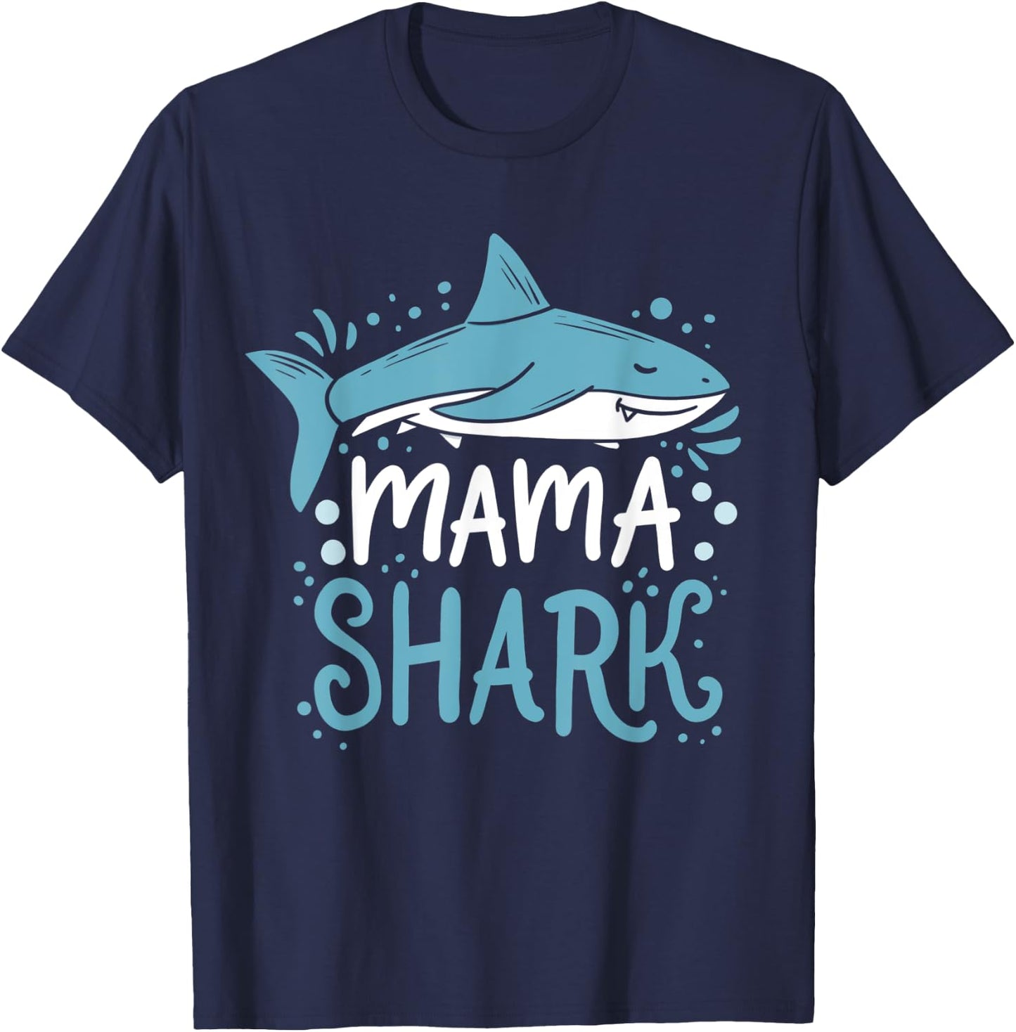 Mama Shark Mom Gift T-Shirt - T-Shirt | Navy