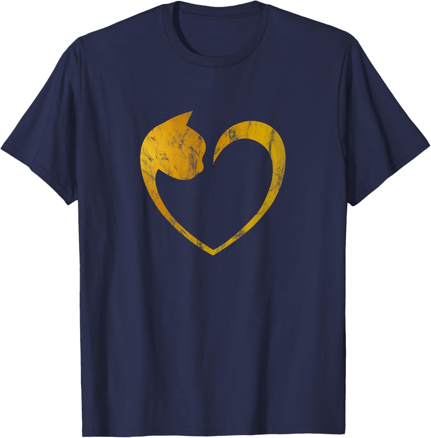 I Love Cats Cat Heart Shaped Cat Lover Gift T-Shirt - T-Shirt | Navy