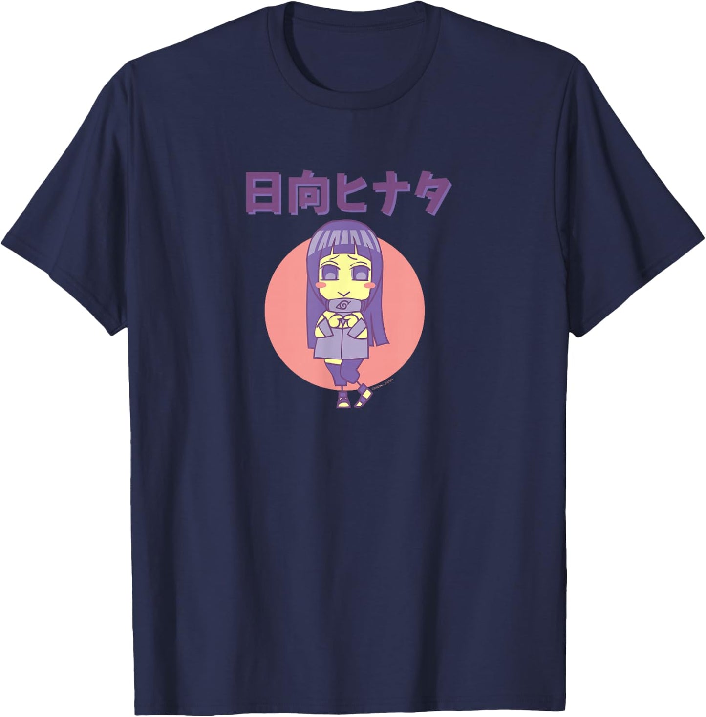 Naruto Shippuden Chibi Hinata Anime T-Shirt - T-Shirt | Navy