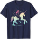 Bigfoot Riding A Unicorn - Funny Graphic Sasquatch Lover T-Shirt - T-Shirt | Navy
