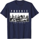 Phoenix Skyline Arizona Vintage USA America Souvenir T-Shirt - T-Shirt | Navy