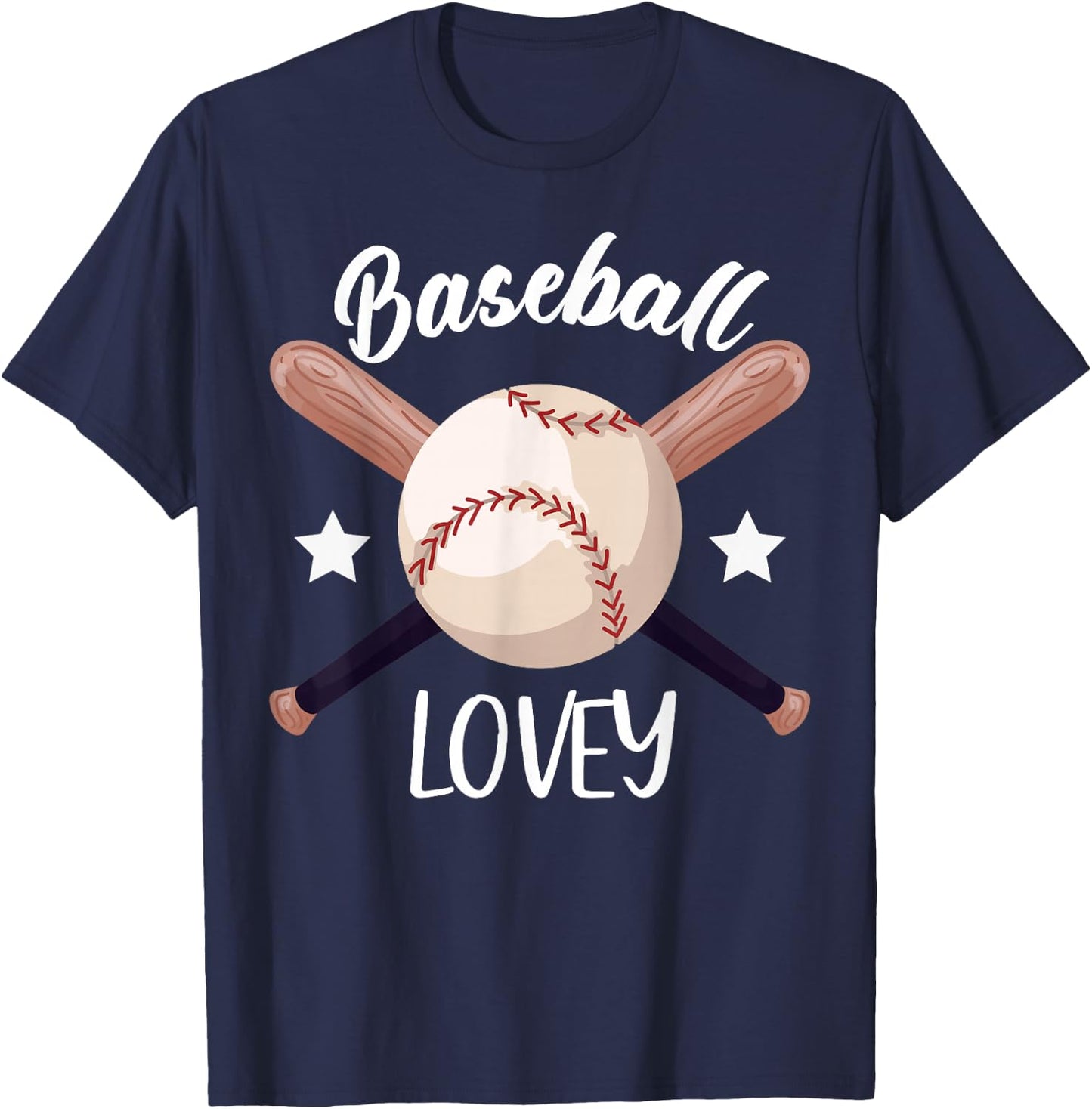 Baseball LOVEY Batter Sport Baseball Player Matching Family T-Shirt - T-Shirt | Navy