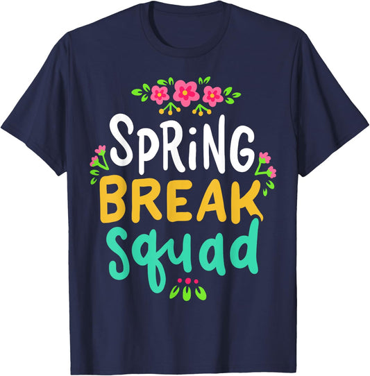 Spring Break Teacher Student Summer Vacation Holiday Beach Men Women Kids T-Shirt - T-Shirt | Navy