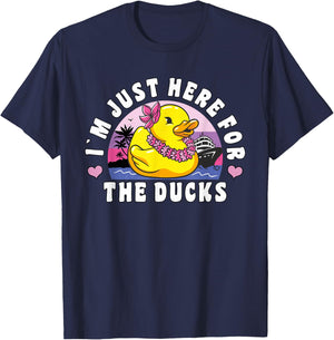 Funny Cruise Duck "I´m Just Here For The Ducks" Cruise T-Shirt - T-Shirt | Navy