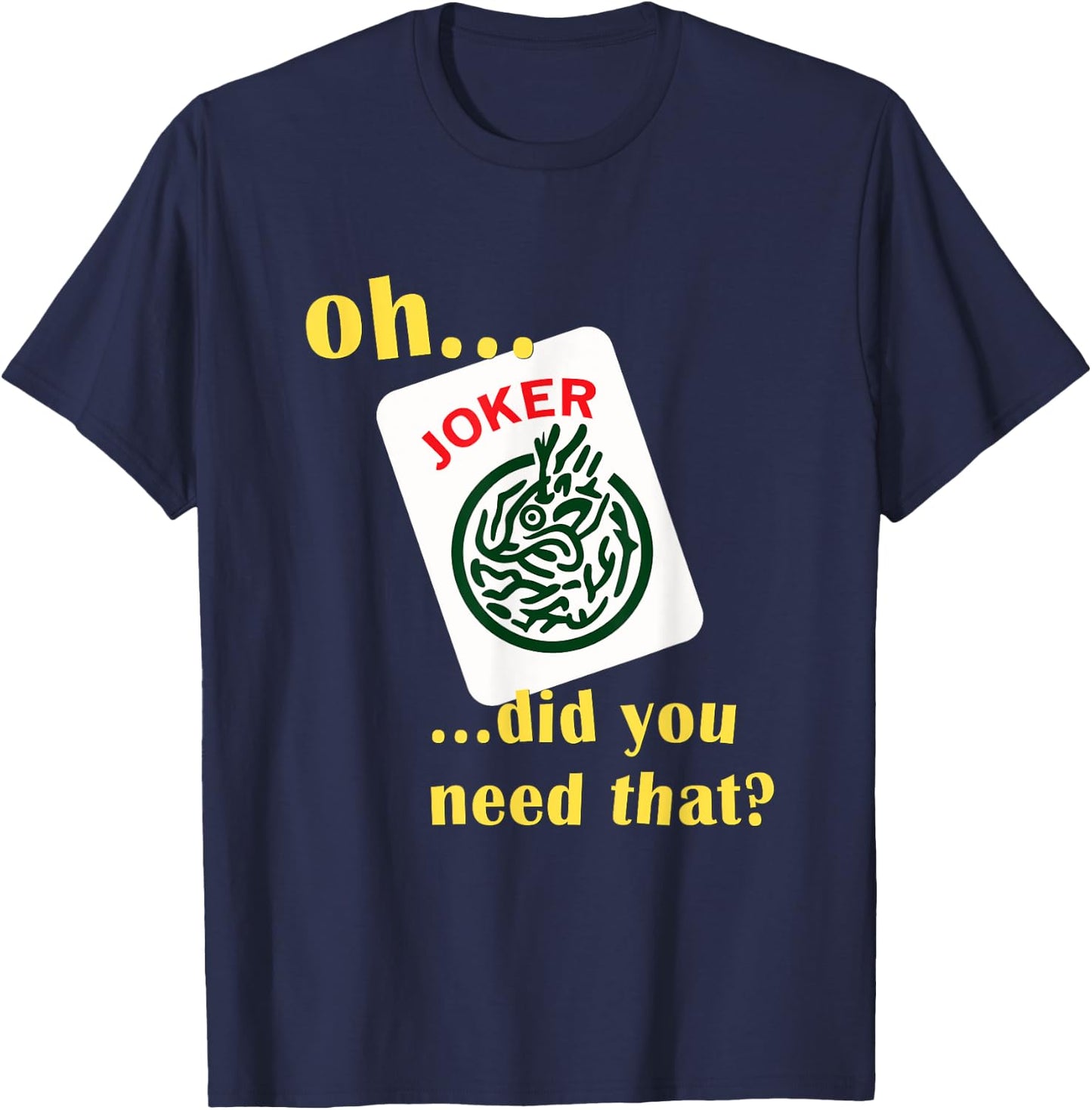 Mahjong Joker Designs T-Shirt - T-Shirt | Navy