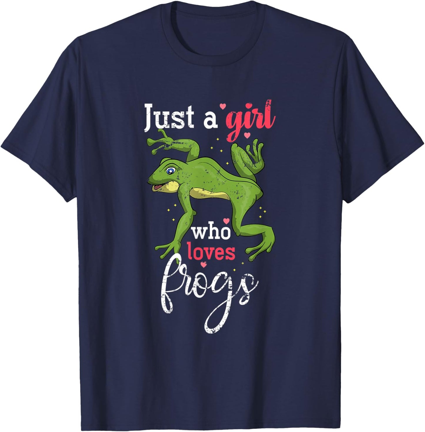 Rainforest Amphibian Animal Lover Girls Women Gift Frog T-Shirt - T-Shirt | Navy