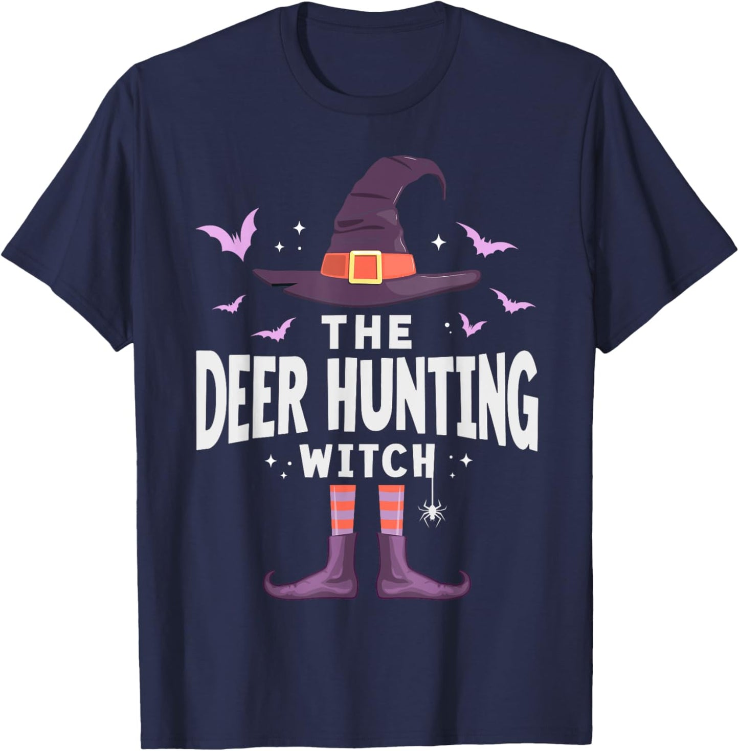 Deer Hunting Halloween Witch Matching Costume T-Shirt - T-Shirt | Navy