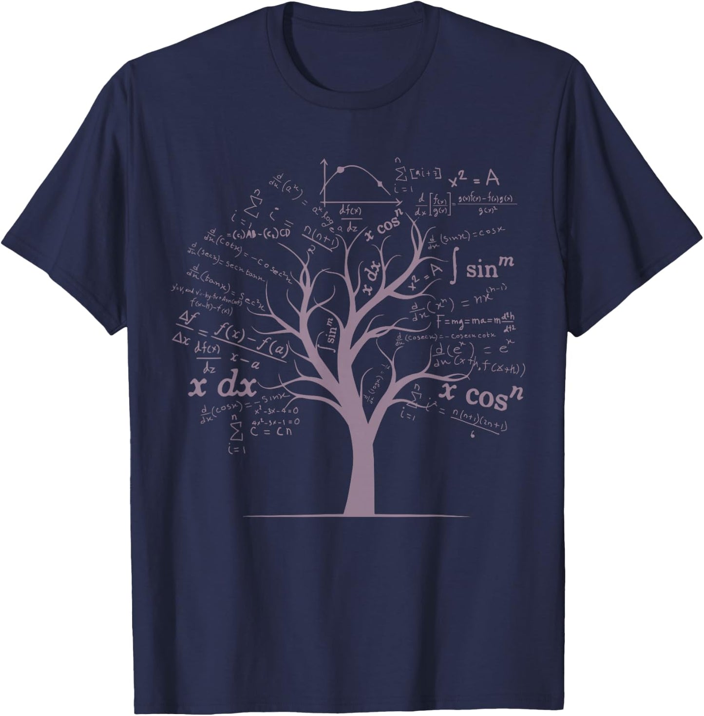 Funny AP Calculus Algebra Tree Math Teacher Nerd Geek Gifts T-Shirt - T-Shirt | Navy