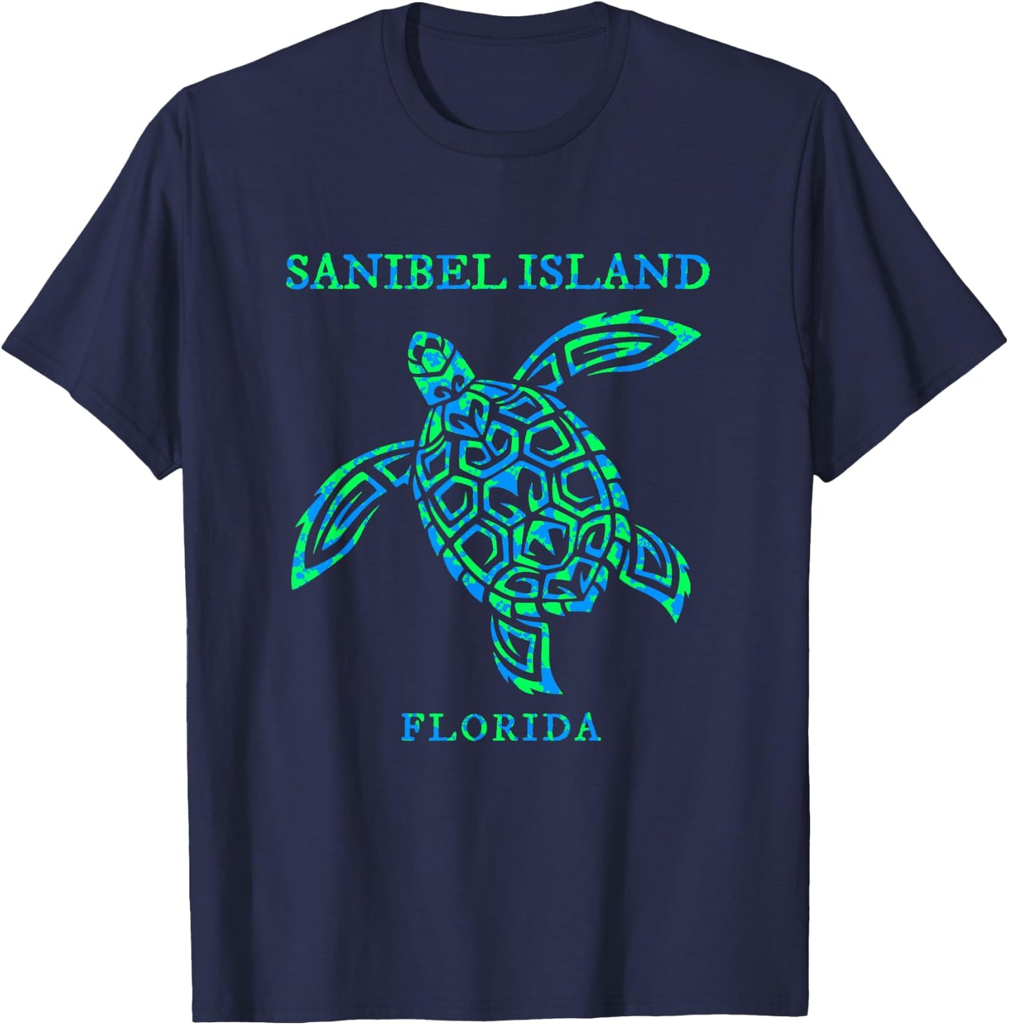 Sanibel Island Florida Sea Turtle Souvenir Boys Girls T-Shirt - T-Shirt | Navy