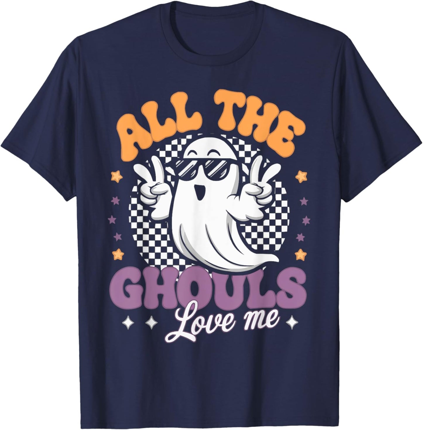 Halloween Ghoul Lover Spooky Ghost Scary Trick Or Treat T-Shirt - T-Shirt | Navy