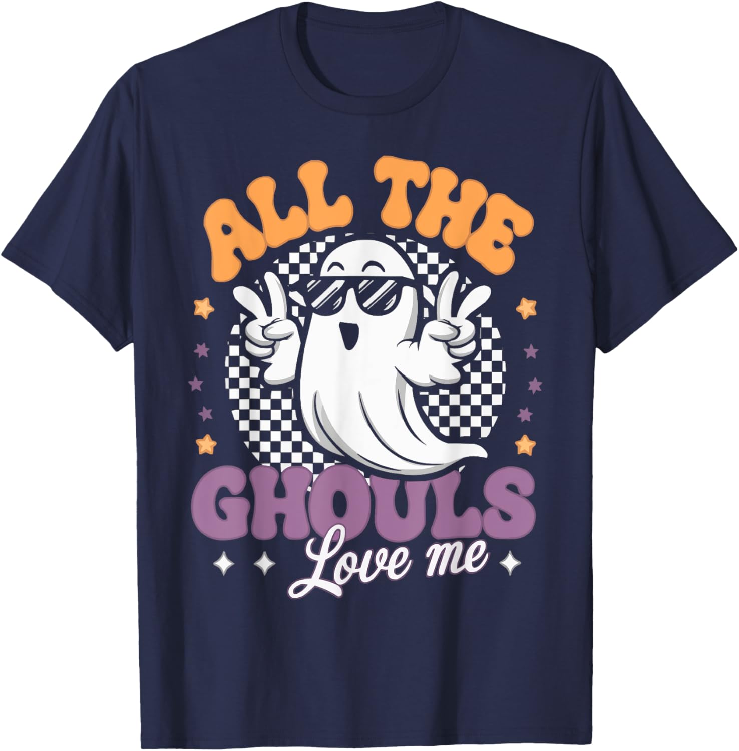 Halloween Ghoul Lover Spooky Ghost Scary Trick Or Treat T-Shirt - T-Shirt | Navy