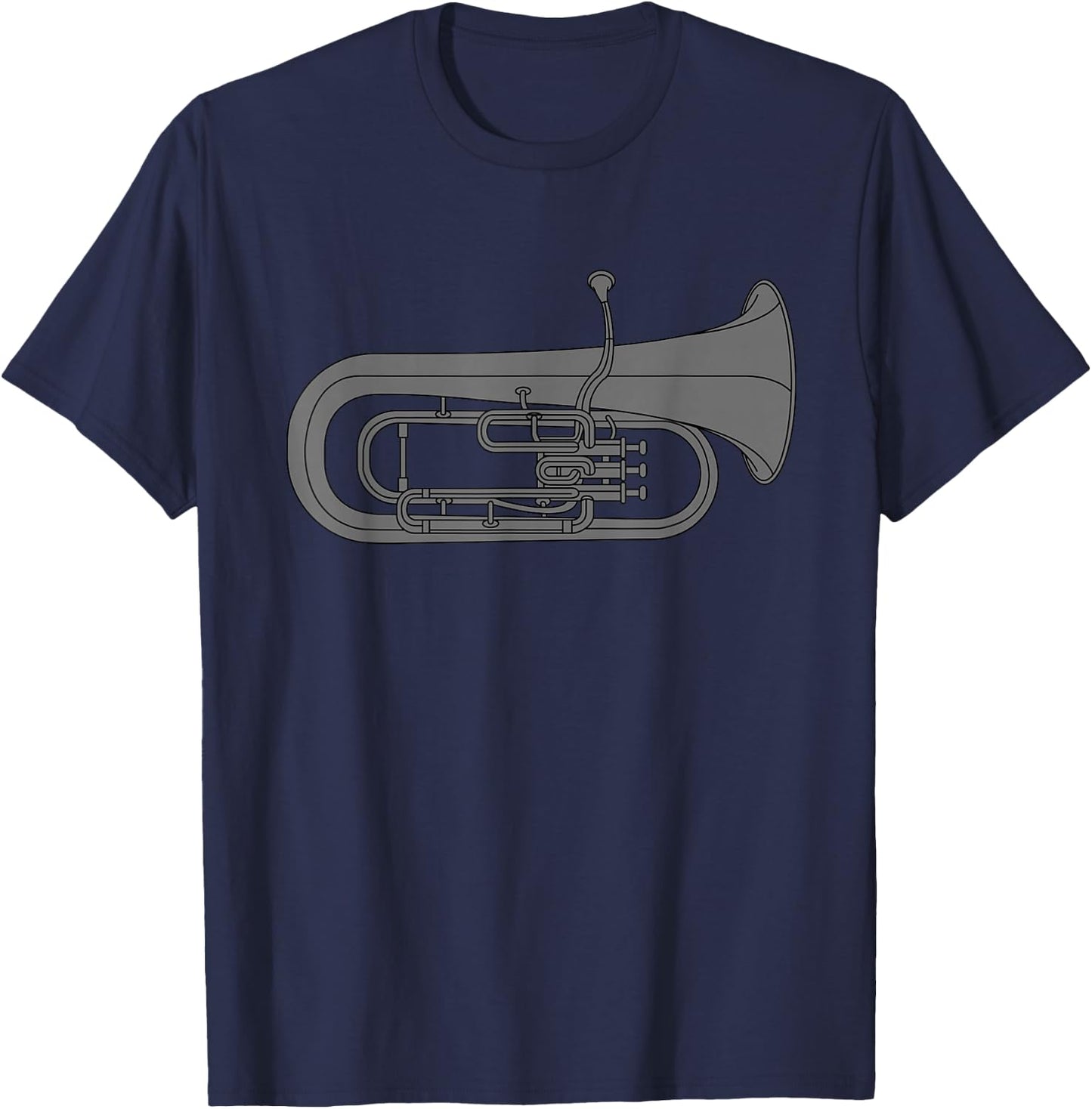 Funny Euphonium Player Marching Band Baritone Tuba Men Gift T-Shirt - T-Shirt | Navy