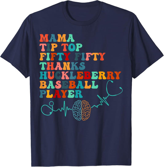 Stroke Neurosurgery Neurology Ortho Neuro Trauma Icu Nurse T-Shirt - T-Shirt | Navy