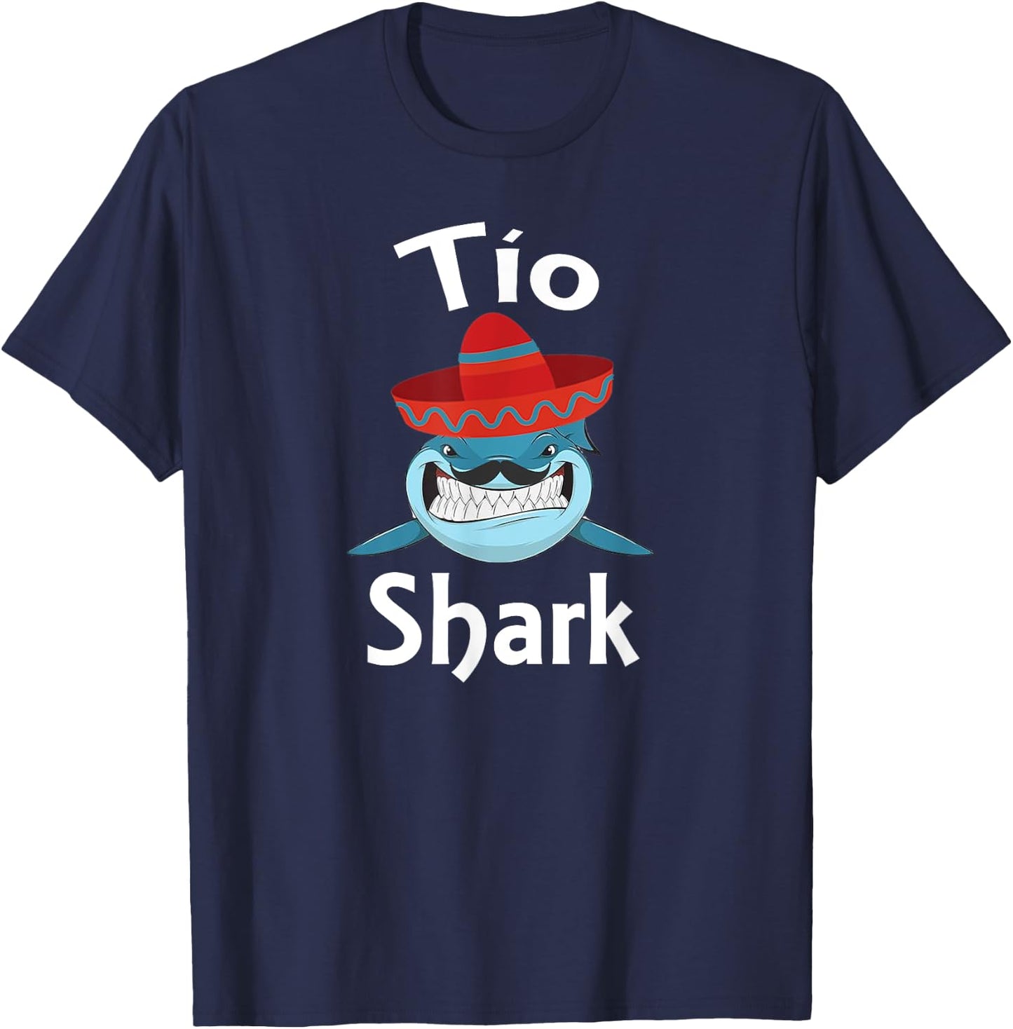 Funny Spanish Tio Shark Gifts For Uncle T-Shirt - T-Shirt | Navy