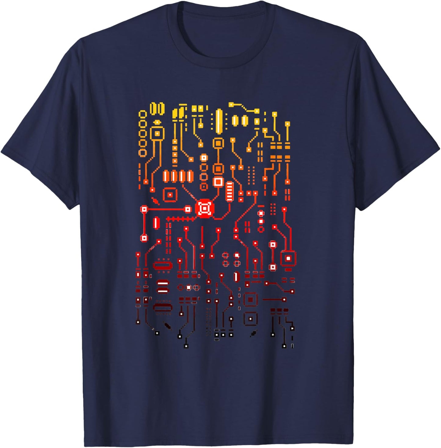 Engineer Computer Circuit Board Engineering CPU Binary T-Shirt - T-Shirt | Navy