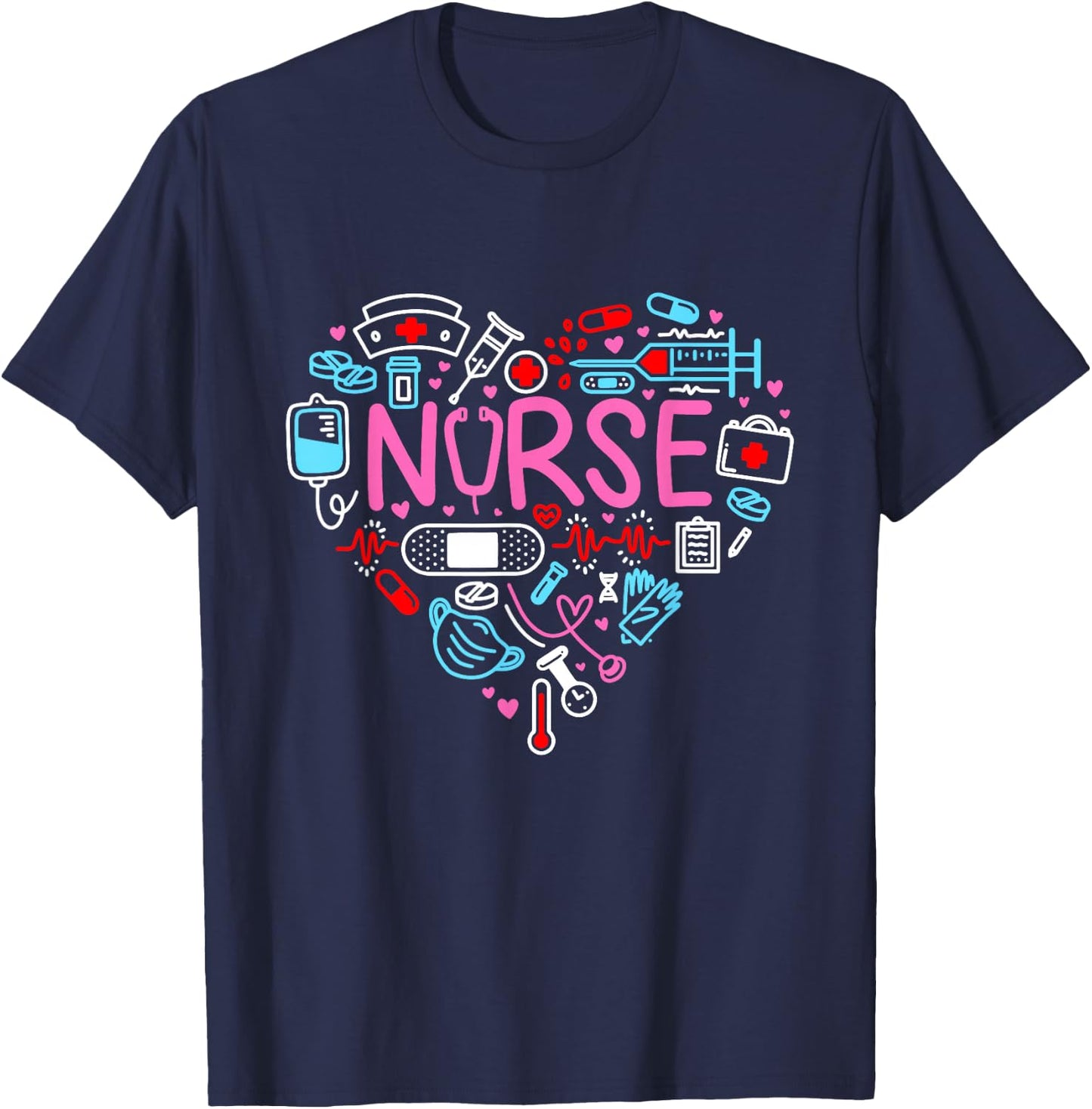 Nurse Love Nursing Student RN Life Thank You Gifts T-Shirt - T-Shirt | Navy
