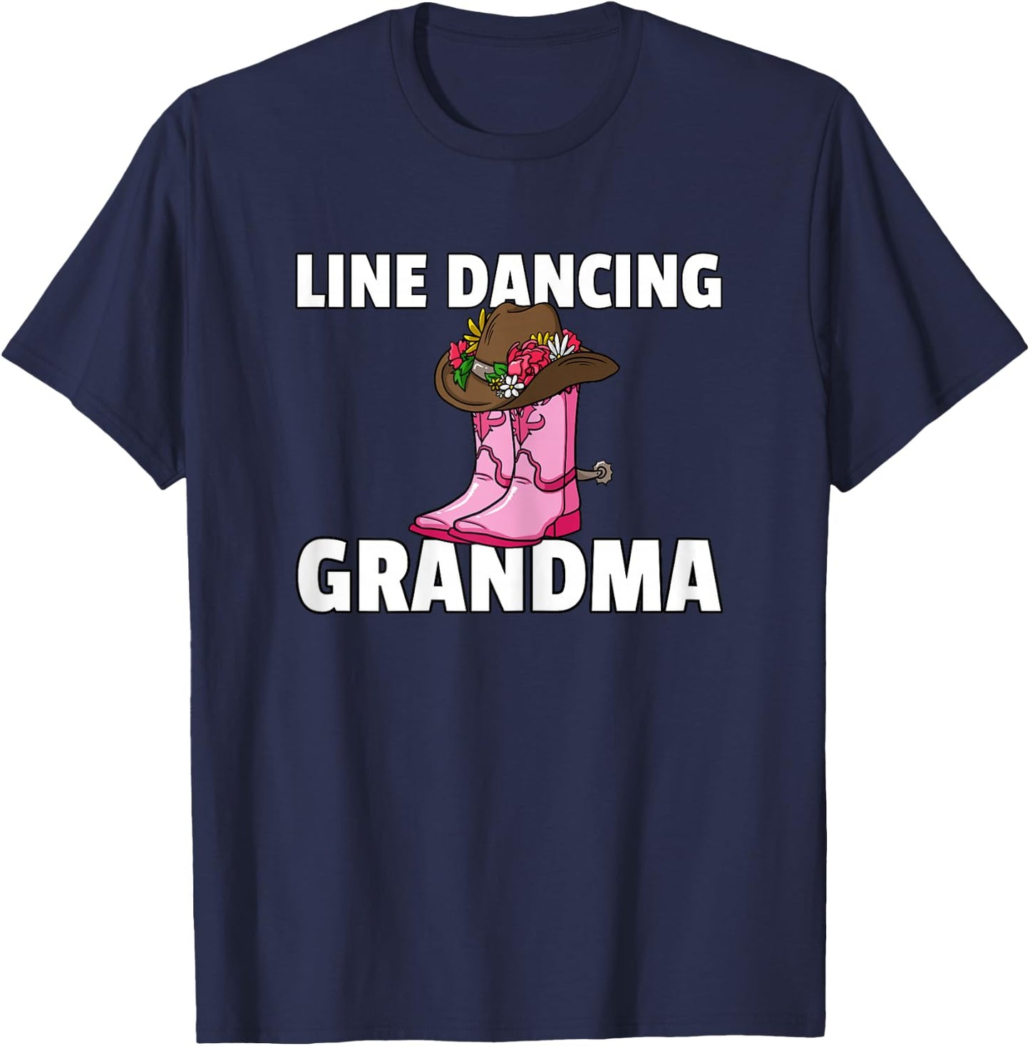 Line Dance Grandma Country Music Dancing Dancer T-Shirt - T-Shirt | Navy