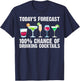 Funny Cocktail Gift Men Women Mixed Drinks Lovers Drinkers T-Shirt - T-Shirt | Navy