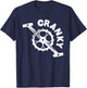 Cycling Apparel & Gifts Collection - Bicycle Crank - -Adults, -Kids - Black - Short Sleeve - Small - Crew Collar - Classic Modern - Cycling - Birthday - Women Cyclists T-Shirt - T-Shirt | Navy