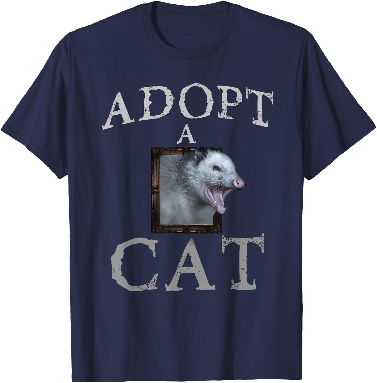 Adopt a Cat - possum , Women T-Shirt - T-Shirt | Navy