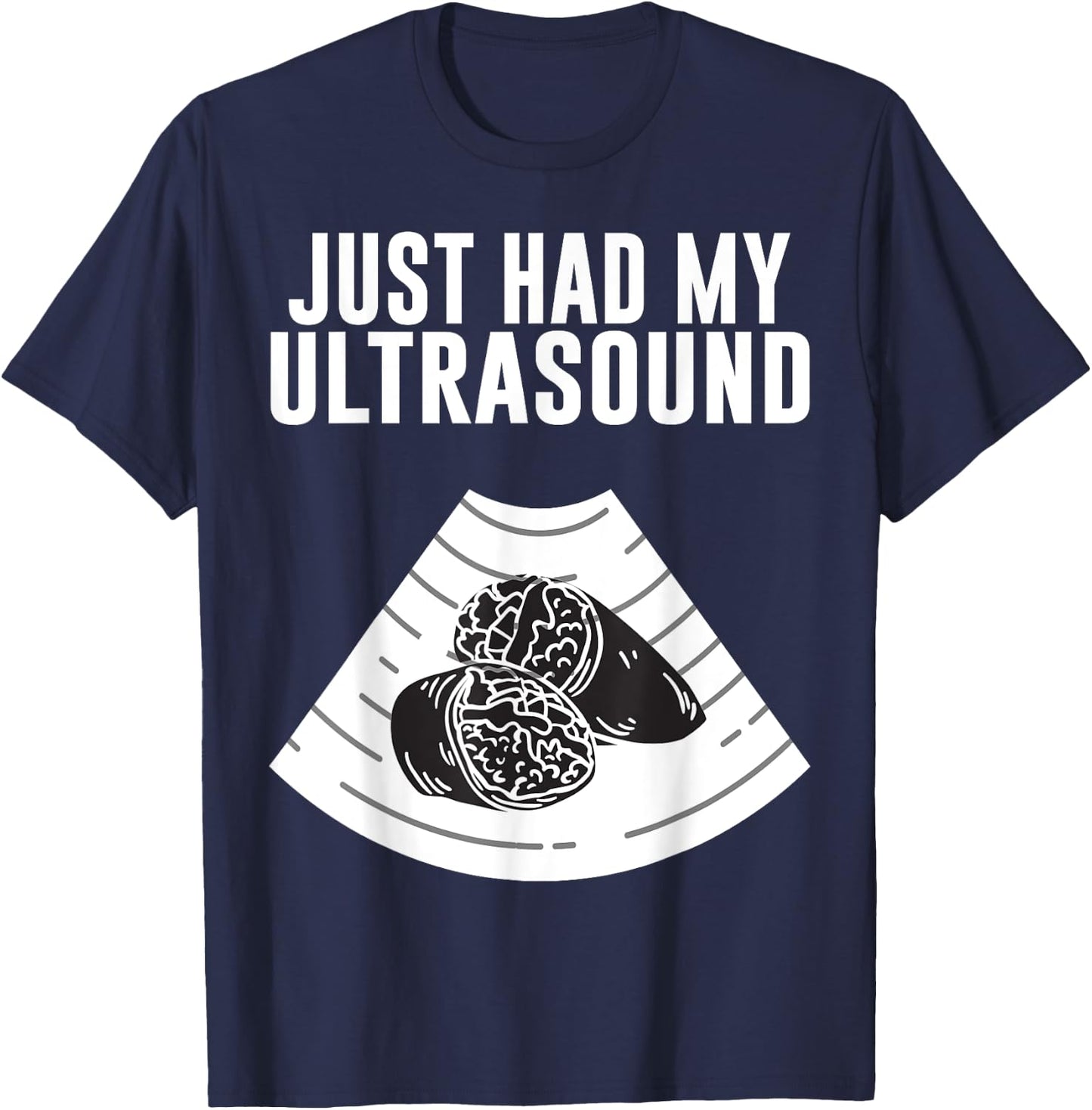Fat Belly Costume Mexican Food Burrito Had My Ultrasound T-Shirt - T-Shirt | Navy