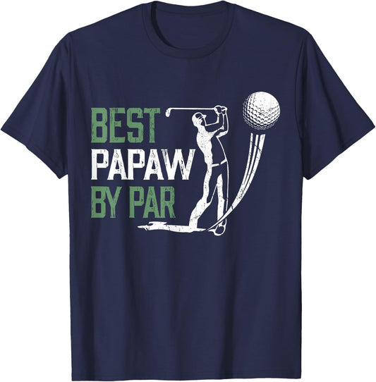 Best Papaw By Par Father's Day Gifts Golf Lover T-Shirt - T-Shirt | Navy