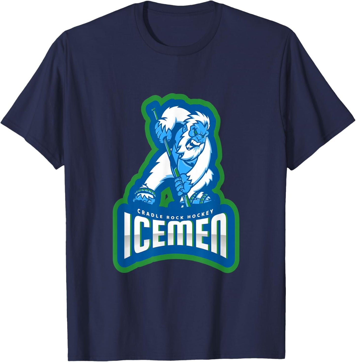 Icemen Cradle Rock Hockey Continental Hockey League Champs T-Shirt - T-Shirt | Navy