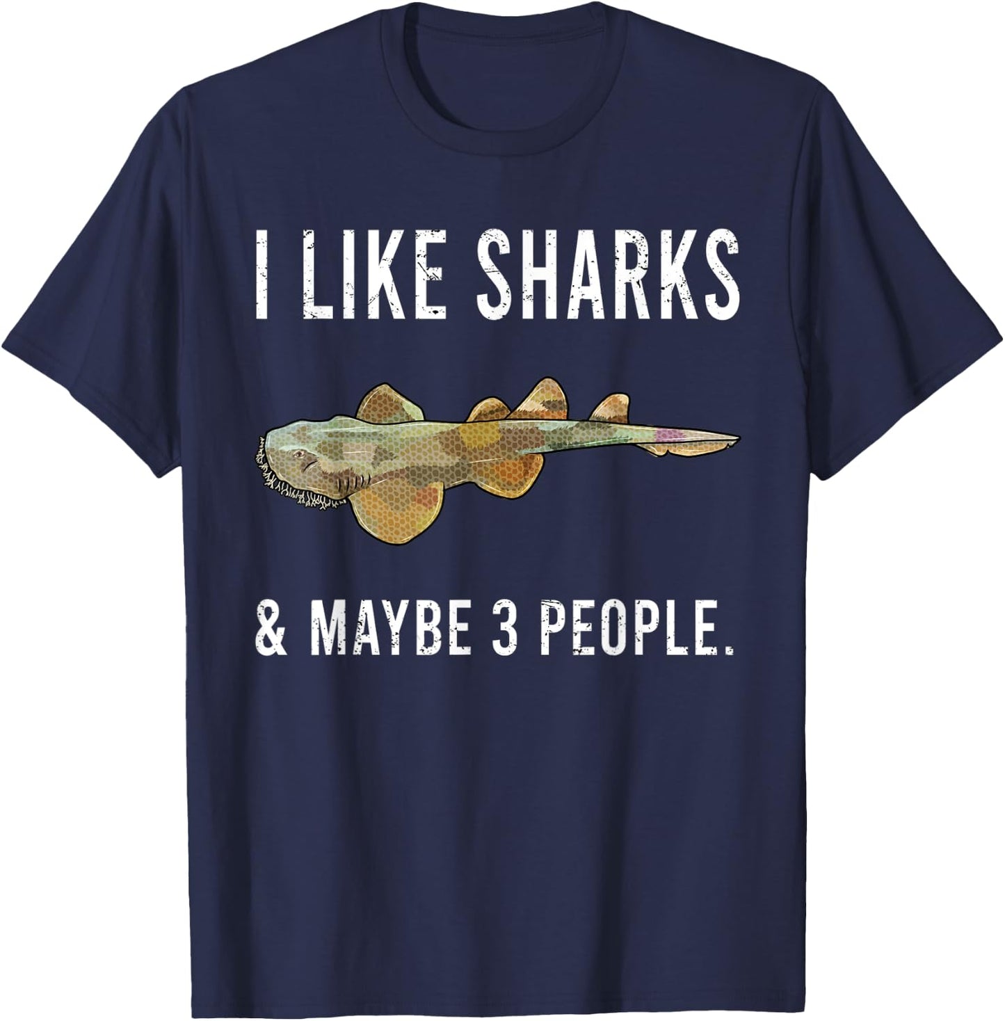 Funny I Like Tasselled Wobbegong And Maybe 3 People T-Shirt - T-Shirt | Navy