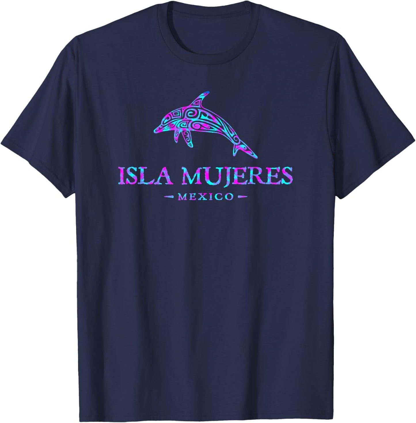 Isla Mujeres Mexico Dolphin Colourful Boys Girls Toddler T-Shirt - T-Shirt | Navy